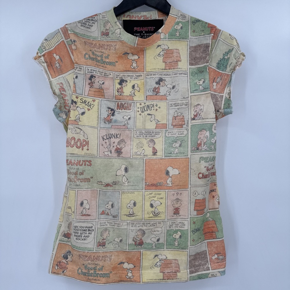Marc Jacobs The Comic Strip The T-Shirt‎ Orange News Paper Print Women S